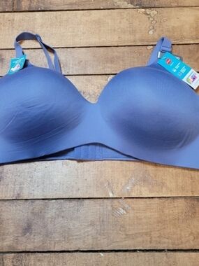 Blue Seamless T-Shirt Bra NWT 3XL